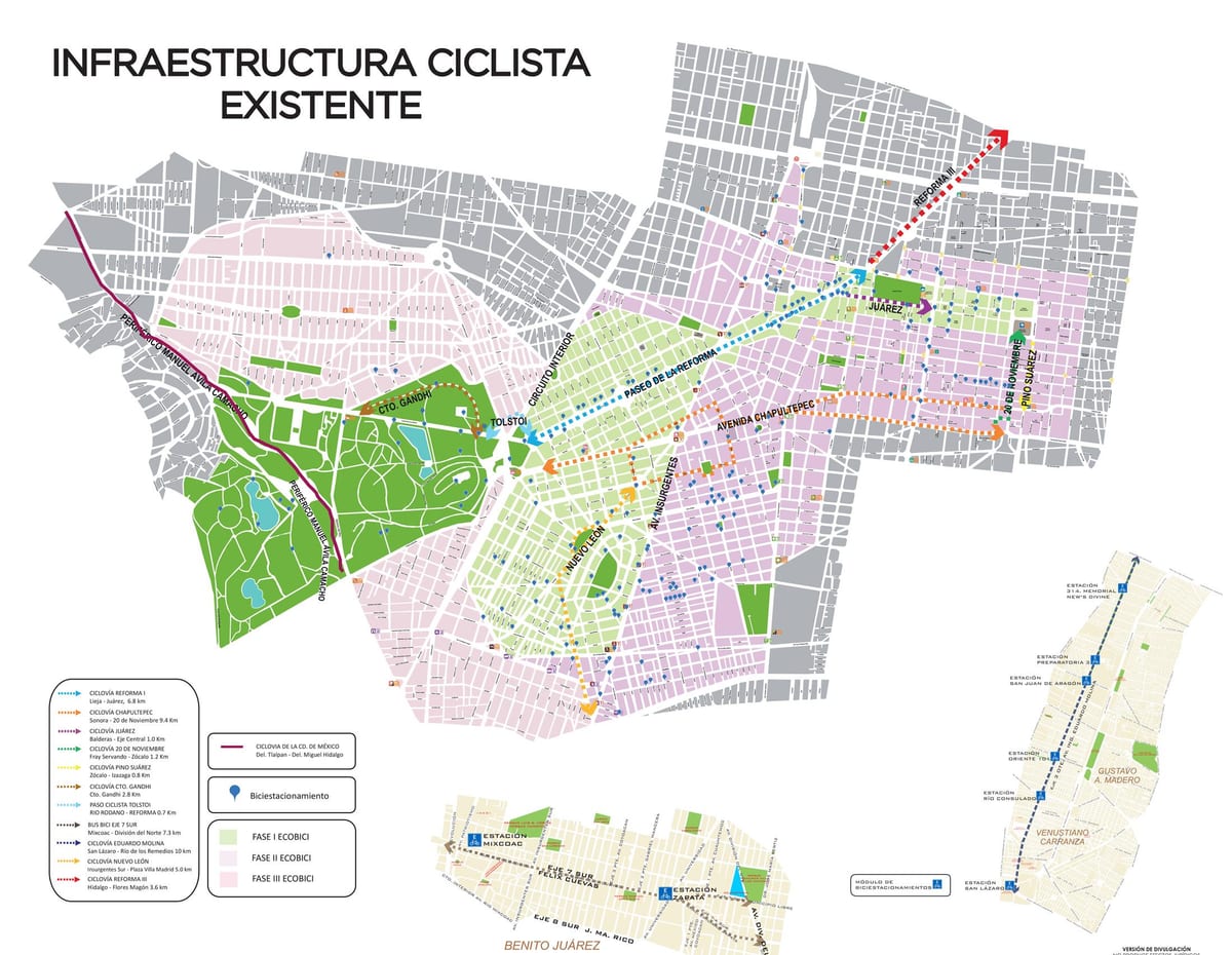 mapa de Cidade do México moto
