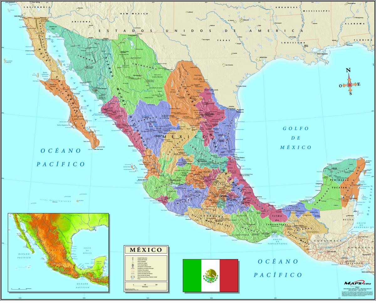 mapa de Cidade do México código postal