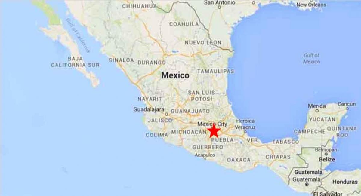 capital do México mapa