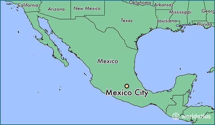 Cidade do méxico, México mapa