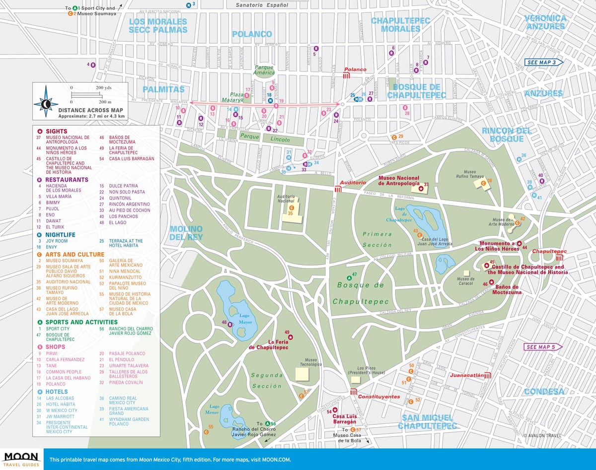 mapa de polanco da Cidade do México
