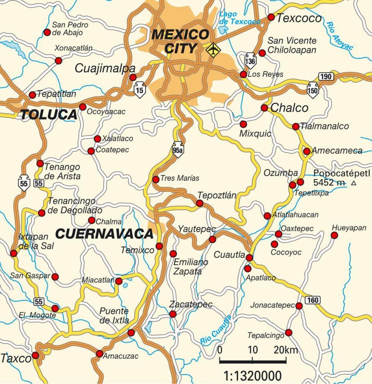 Cidade do méxico, df mapa