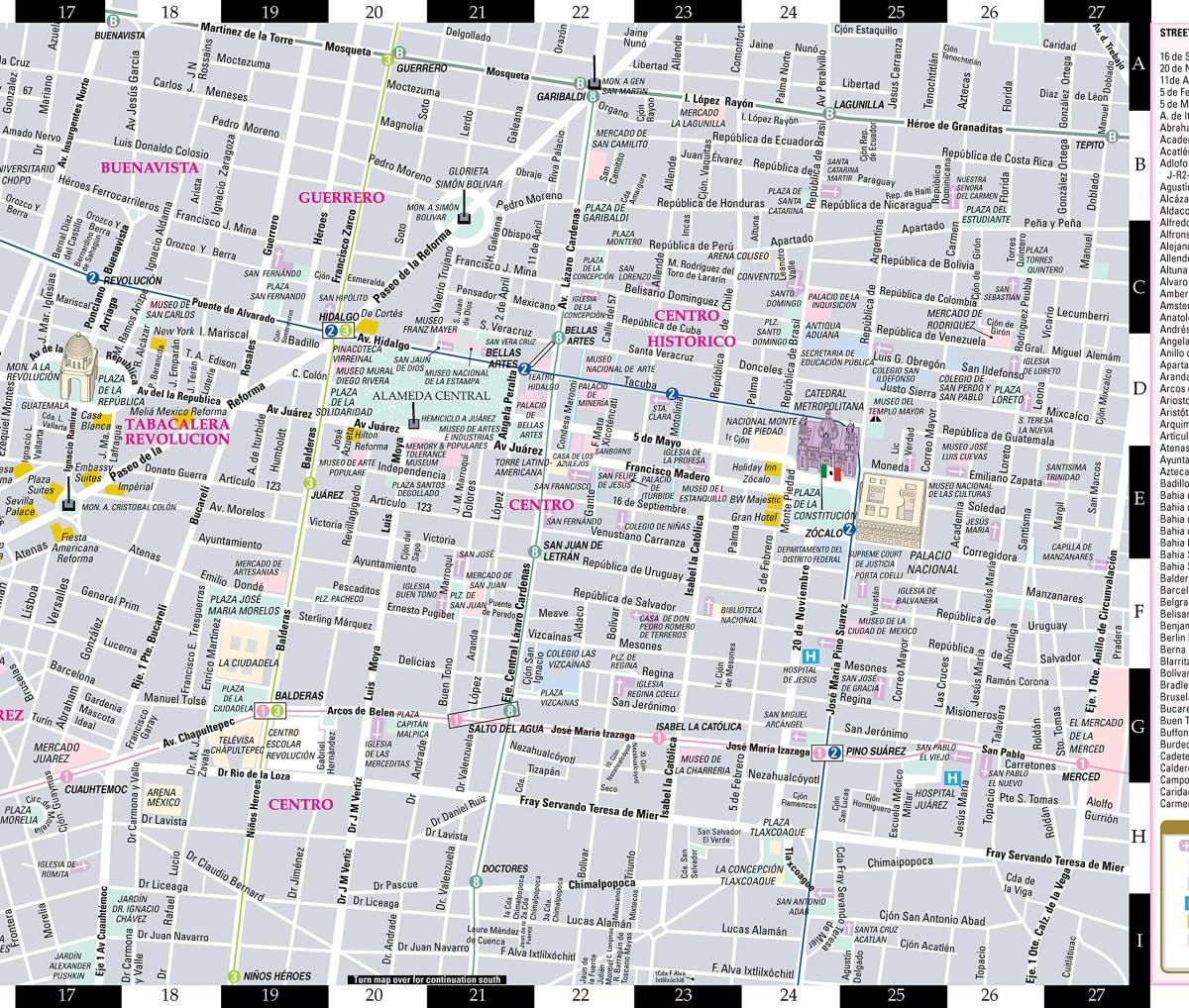 mapa de streetwise Cidade do México