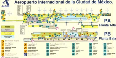 Cidade do méxico internacional aeroporto mapa