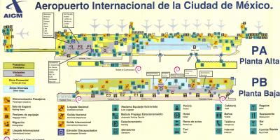 Cidade do méxico internacional aeroporto mapa