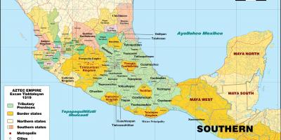 Tenochtitlan, no México mapa