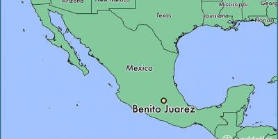 Benito juarez no México mapa