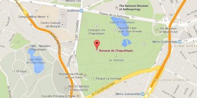 O parque de Chapultepec mapa