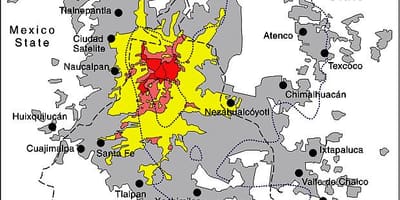 Mapa de Cidade do México, distrito