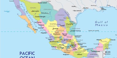 Mapa de Cidade do México estado