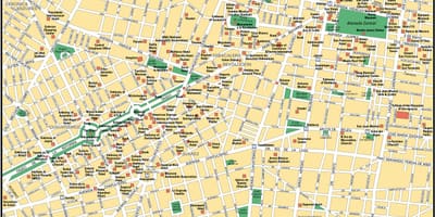 Mapa de Cidade do México pontos de interesse