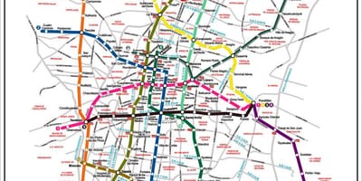 Mapa de Cidade do México trânsito