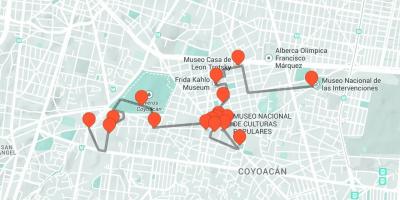 Mapa de Cidade do México a uma curta turnê