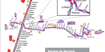 Mapa da metrobus Cidade do México