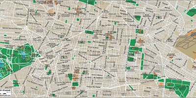 Cidade do méxico, mapa de rua